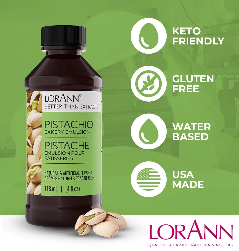 LorAnn Oils Pistachio Emulsion & Flavoring For Baking | Bakery-Grade, Gluten-Free, USA Made, 4 Fl Oz - view 4