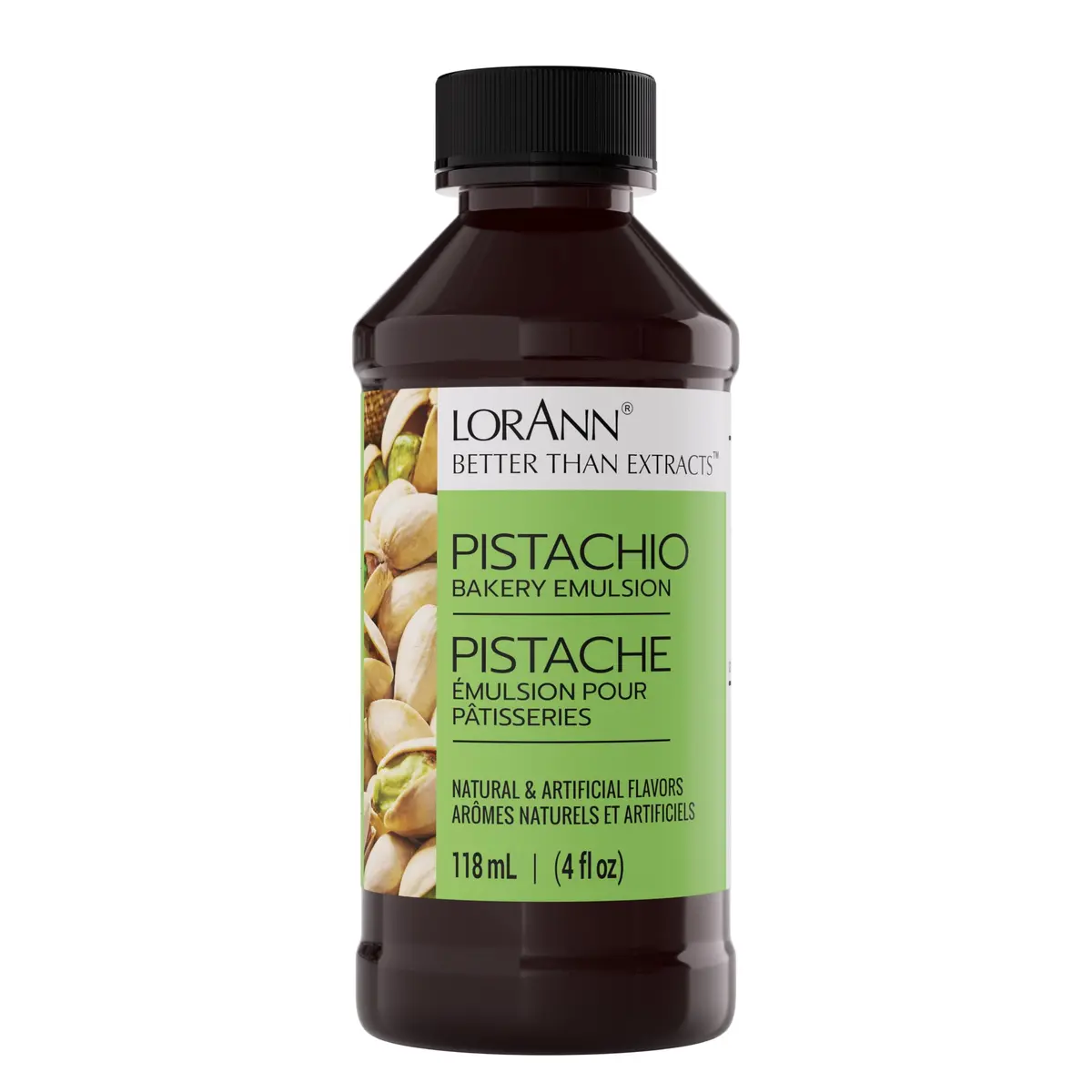 LorAnn Oils Pistachio Emulsion & Flavoring For Baking | Bakery-Grade, Gluten-Free, USA Made, 4 Fl Oz - main product image