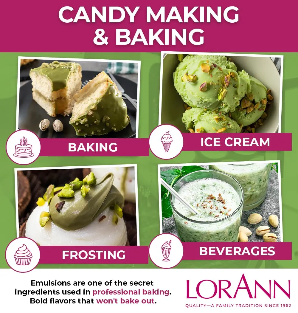 LorAnn Oils Pistachio Emulsion & Flavoring For Baking | Bakery-Grade, Gluten-Free, USA Made, 4 Fl Oz - view 3