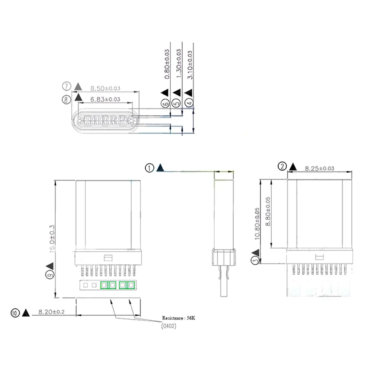 ANMBEST USB 3.1 Type C Male Connector 10-Pack | 5Gbps Data Transfer & 3A Charging - view 6