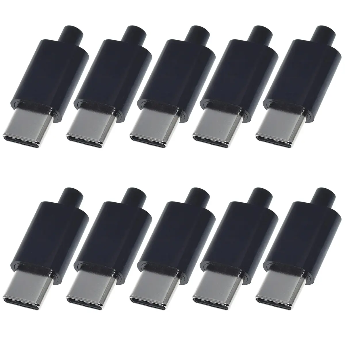 ANMBEST USB 3.1 Type C Male Connector 10-Pack | 5Gbps Data Transfer & 3A Charging - main product image
