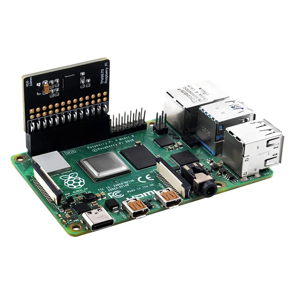 GeeekPi TPM2.0 Module for Raspberry Pi | TPM9670 Based on Infineon Optiga™ SLB 9670, Compatible with All Raspberry Pi Models - main product image