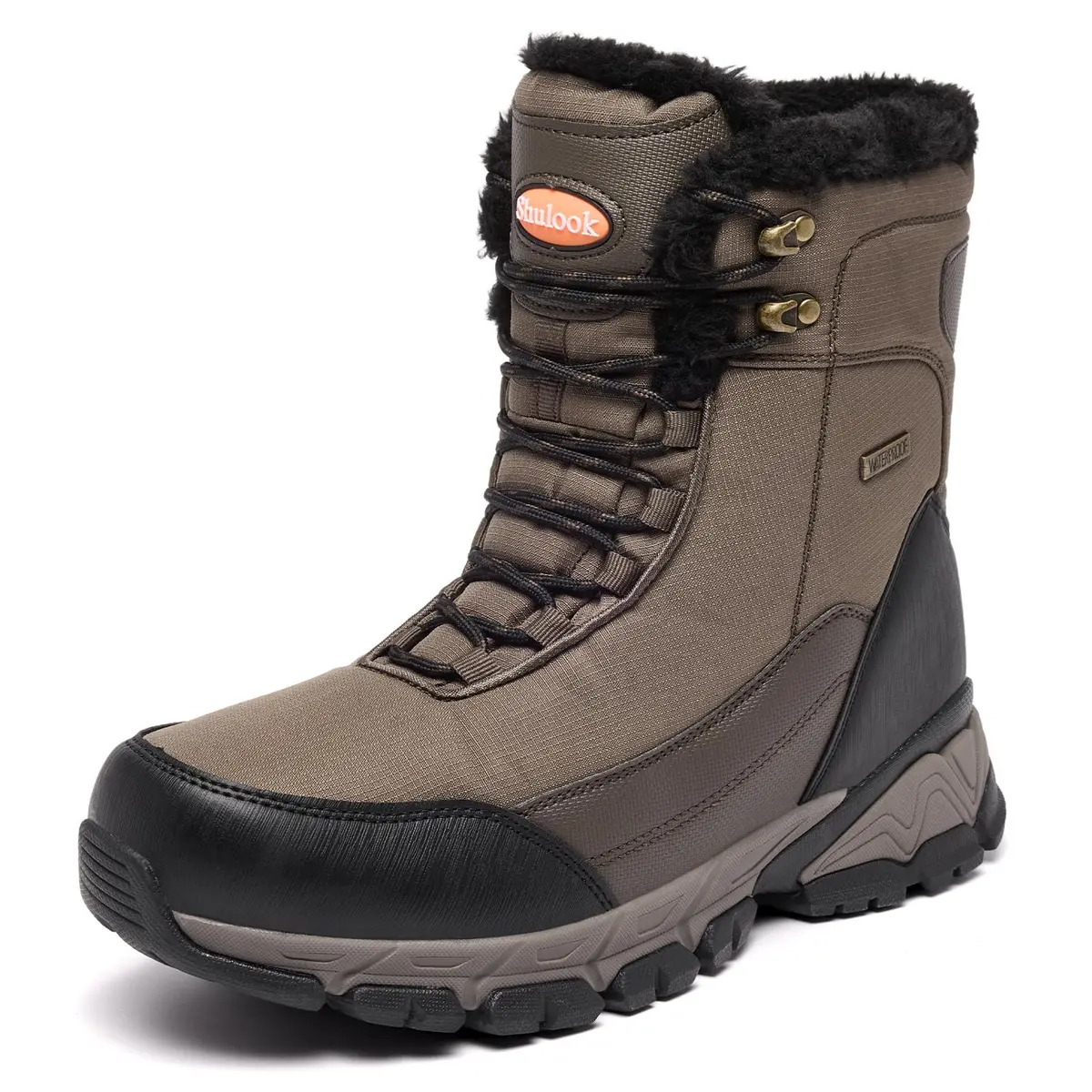 SHULOOK Men's Waterproof Snow Boots Ankle-High Insulated Warm Lined | Dependable Winter Footwear - main product image