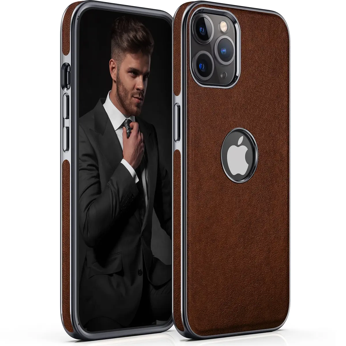 LOHASIC Leather Case for iPhone 13 Pro Max 6.7" | Slim Vintage Leather Cover for Men & Women - main product image