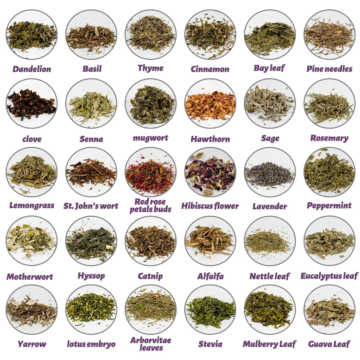 HOOMUU 30-Pack Witchcraft Herbs and Flowers for Altar Crafts | Natural Dried Botanicals for Spell Jars, DIY Gifts, and Home Decor - view 2