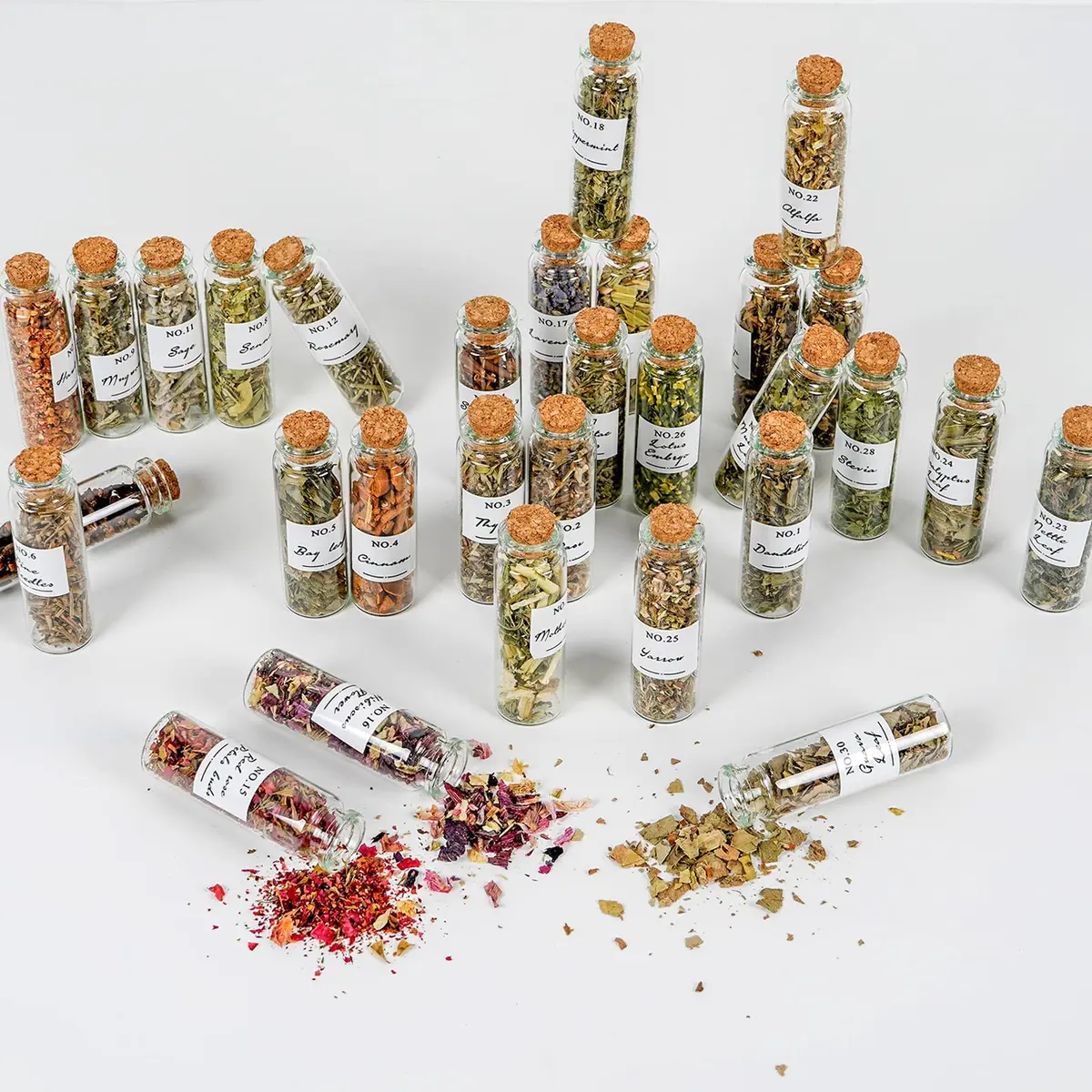 HOOMUU 30-Pack Witchcraft Herbs and Flowers for Altar Crafts | Natural Dried Botanicals for Spell Jars, DIY Gifts, and Home Decor - view 3