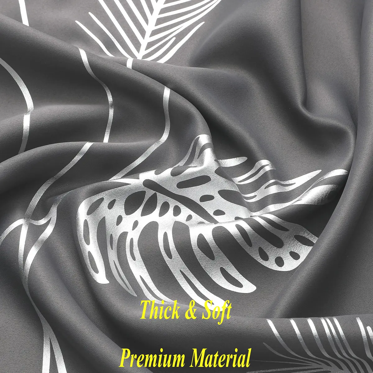 Estelar Textiler Dark Gray Blackout Patterned Curtains 42x84 inch | Energy Saving & Elegant Design - view 7