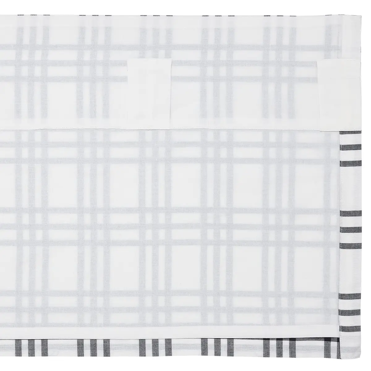 VHC Brands Sawyer Mill Plaid Valance 16x60 in. Black Cotton | Farmhouse Country Style Window Decor - view 7