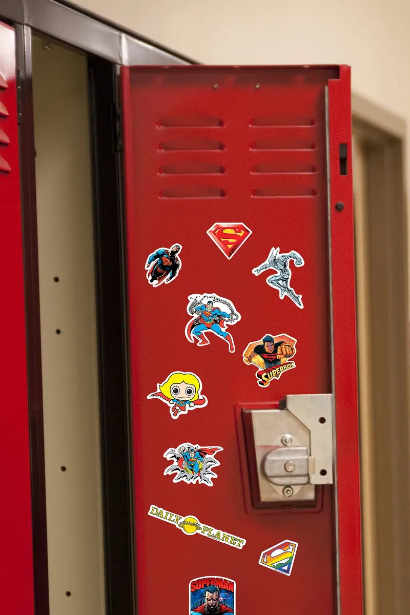 GRAPHICS & MORE Superman 50 Sticker Pack Waterproof Vinyl Decals | DC Comics Hero - view 6