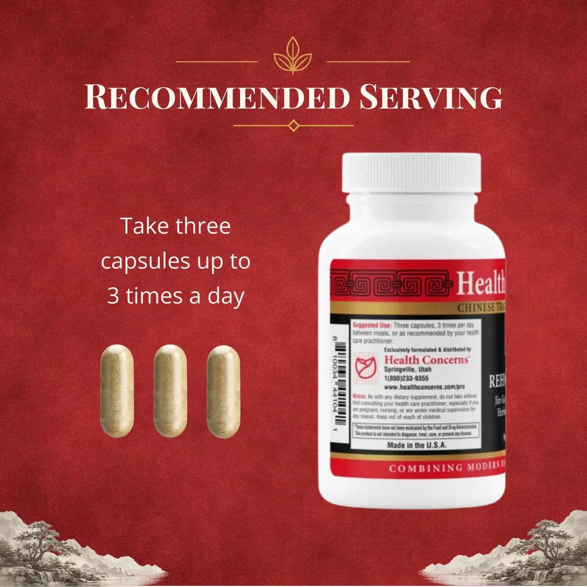 Health Concerns Rehmannia 8 - Kidney Detox & Support | Traditional Chinese Herbal Root Extract (90 Capsules) - view 5