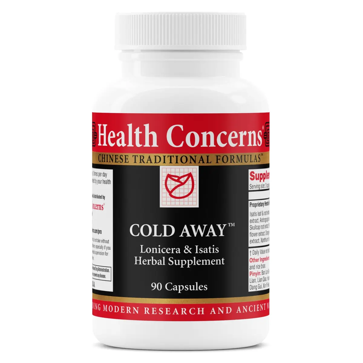 Health Concerns Cold Away - Immune Support Supplement - Chinese Medicine Capsules for Immunity & Cold Prevention - Dong Quai, Chinese Skullcap & Andrographis - 90 Capsules - main product image