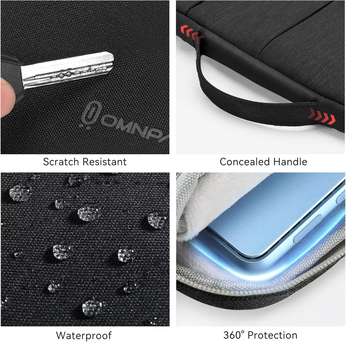 Omnpak Laptop Sleeve Case for Surface Pro 11/10/9/8/7, Side Handle Strap | Waterproof, Slim & Lightweight - view 6
