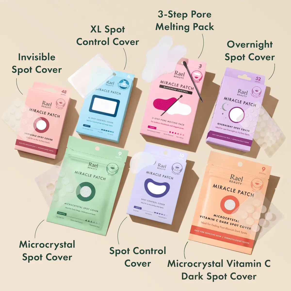 Rael Hydrocolloid Acne Pimple Patches 52 Ct | Overnight Spot Cover for All Skin Types - view 8