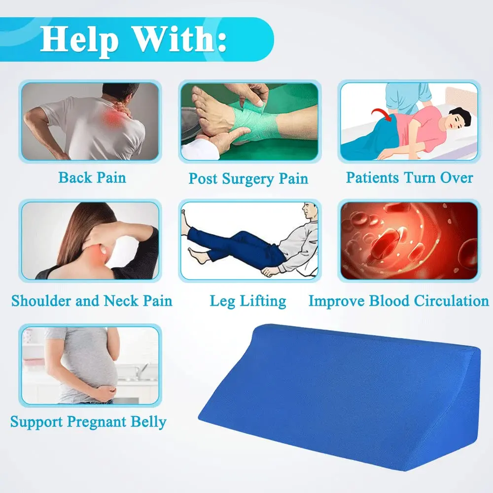 Mistuki Wedge Pillow for Bed Sores & Post Surgery Support | 23.62 Inch Foam Incline Bed Wedge for Elderly & Pregnancy - view 5
