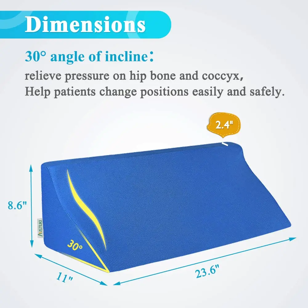 Mistuki Wedge Pillow for Bed Sores & Post Surgery Support | 23.62 Inch Foam Incline Bed Wedge for Elderly & Pregnancy - view 2