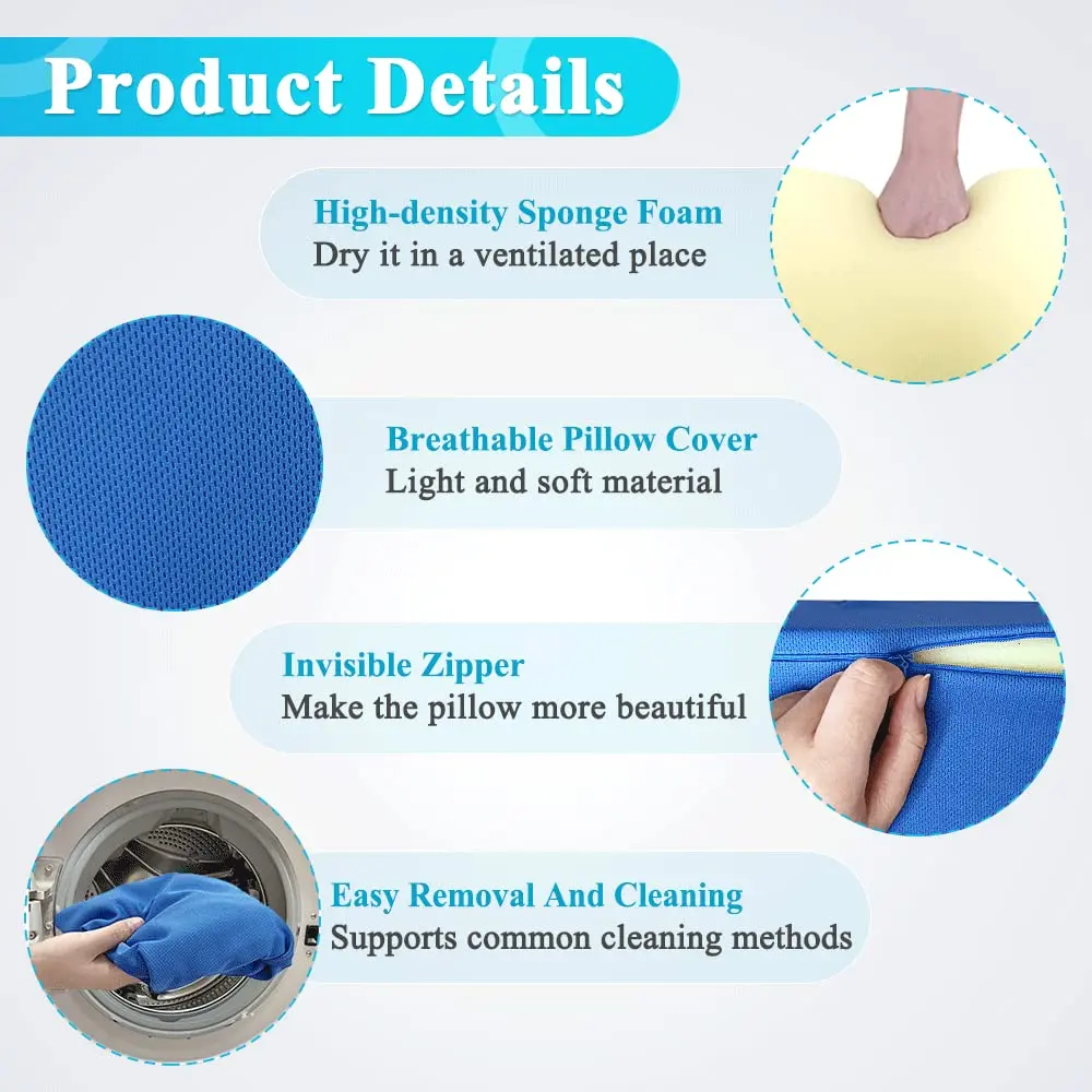 Mistuki Wedge Pillow for Bed Sores & Post Surgery Support | 23.62 Inch Foam Incline Bed Wedge for Elderly & Pregnancy - view 4