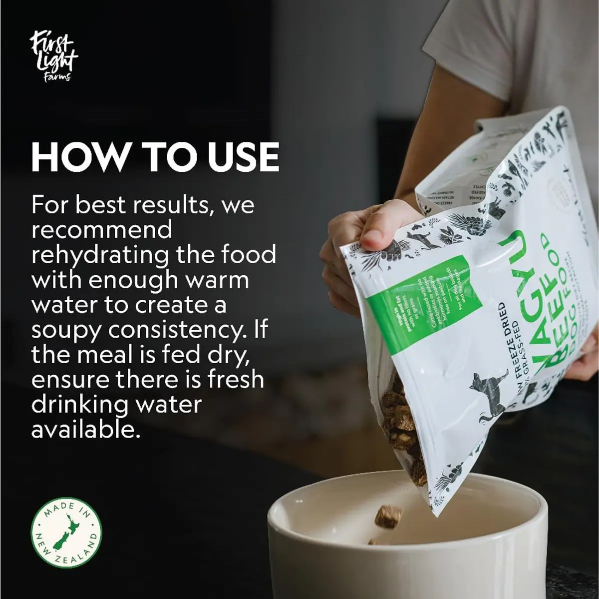 First Light Farms Freeze-Dried Wagyu Beef Dog Food Topper 0.68 kg (1.5 lb) | High Protein Treat for All Breeds - view 8