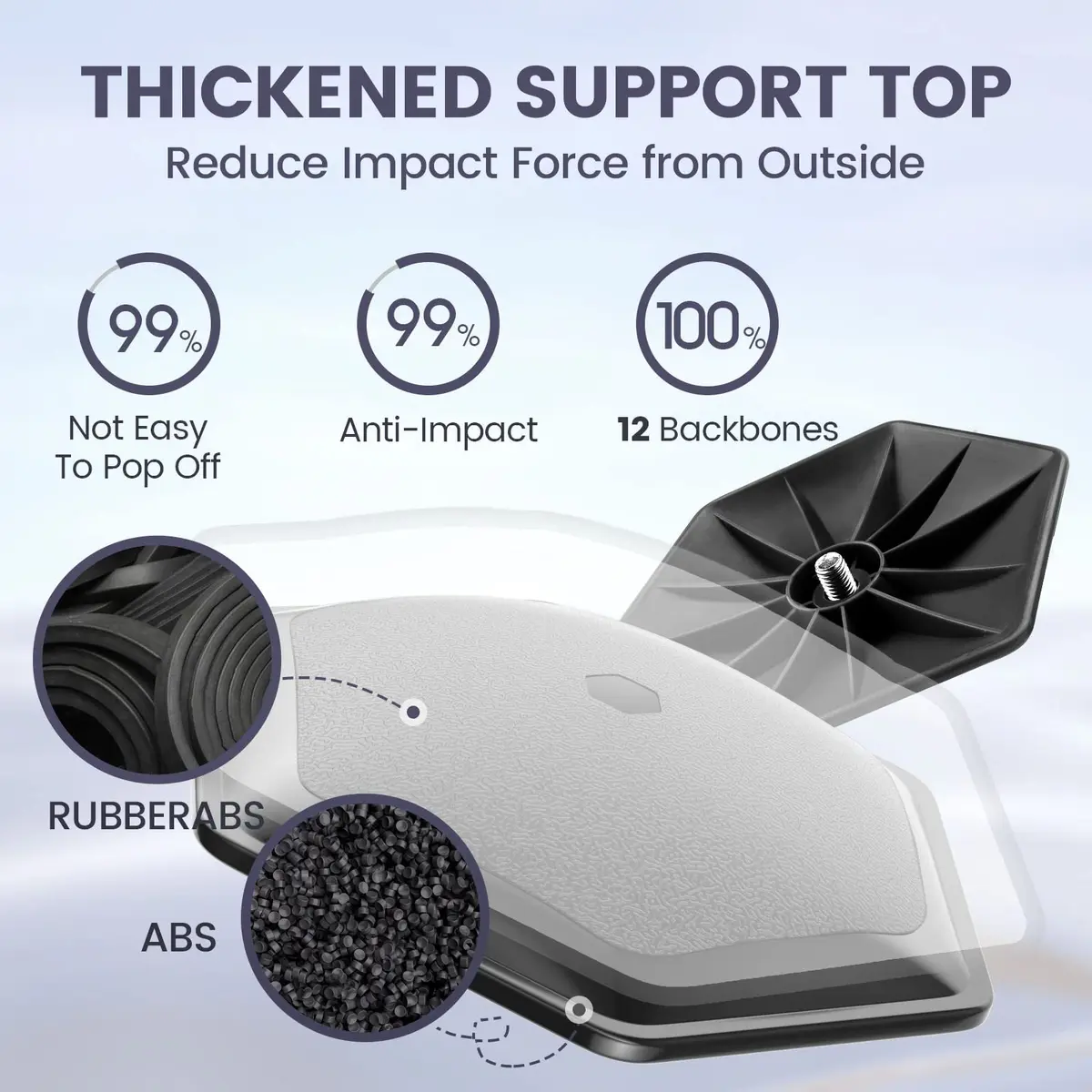 ToVii Golf Travel Bag Support Pole, Telescopic Aluminum Alloy, Impact-Resistant, Black | Adjustable & Lightweight - view 4