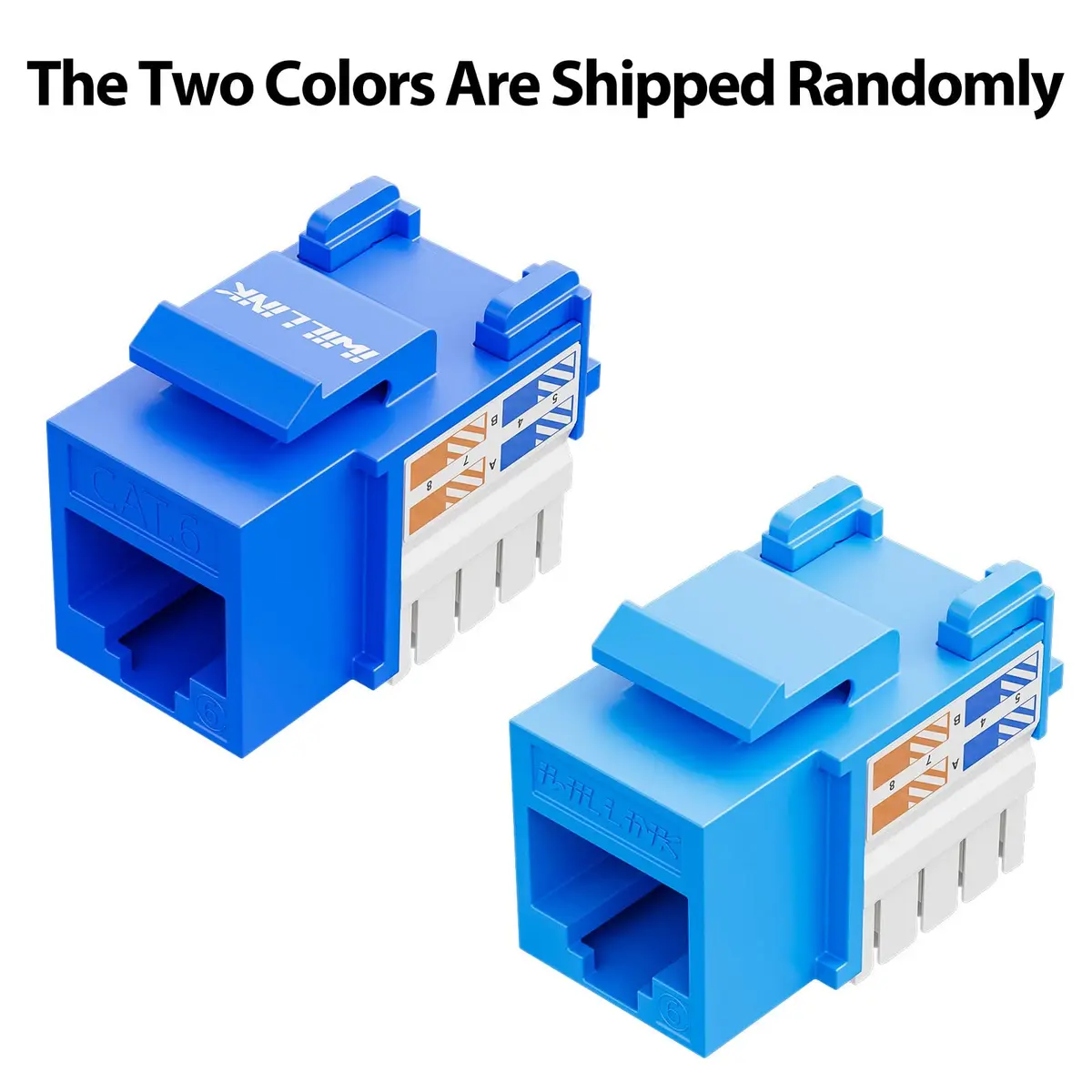 iwillink 10Gbps Cat6 Keystone Jack 10-Pack Blue | 100m Ethernet Cable Length Support - view 2