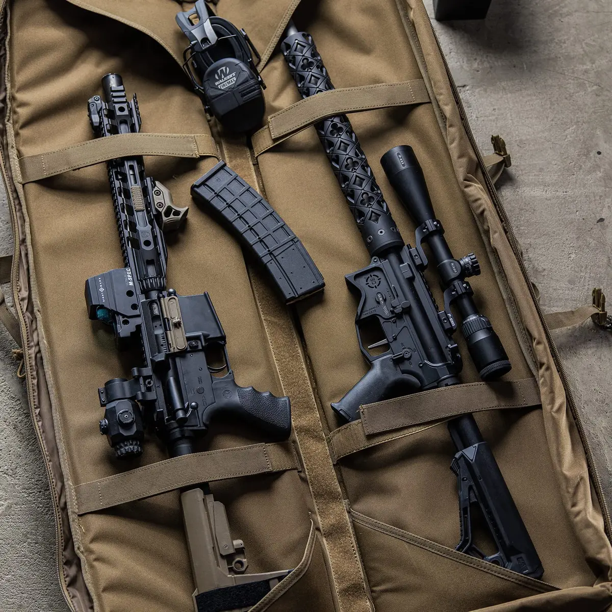 G.P.S. 36" Double Soft Rifle Case | Durable, Adjustable, MOLLE Webbing, Lockable Zippers - view 2