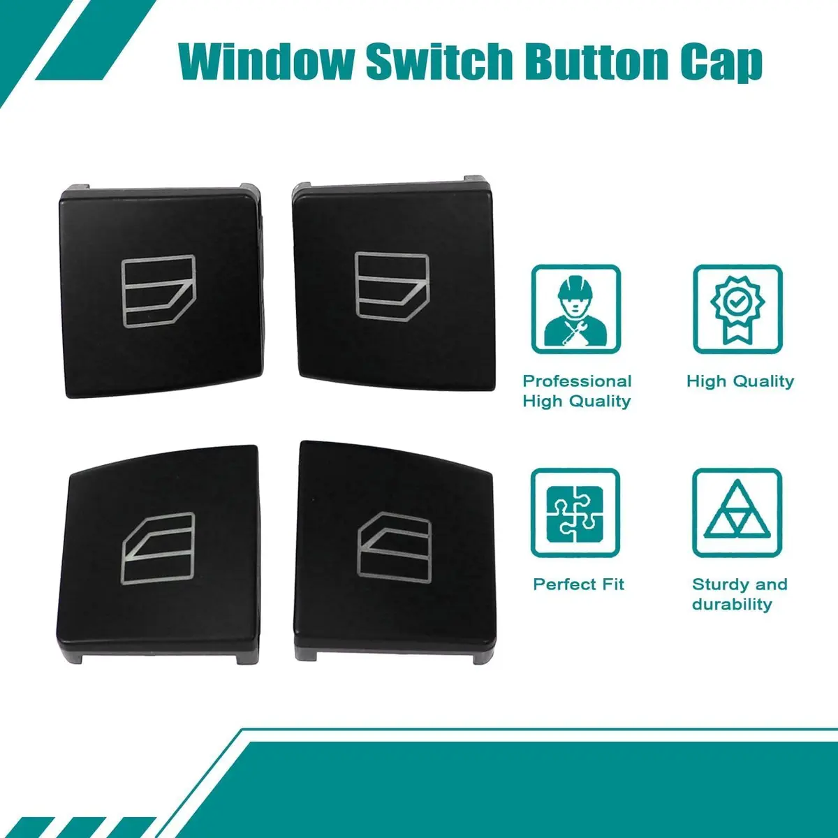 SecosAutoparts Power Window Switch Button Cap A2049055402 | Replaces OEM Part for Mercedes-Benz C/E-Class - view 5