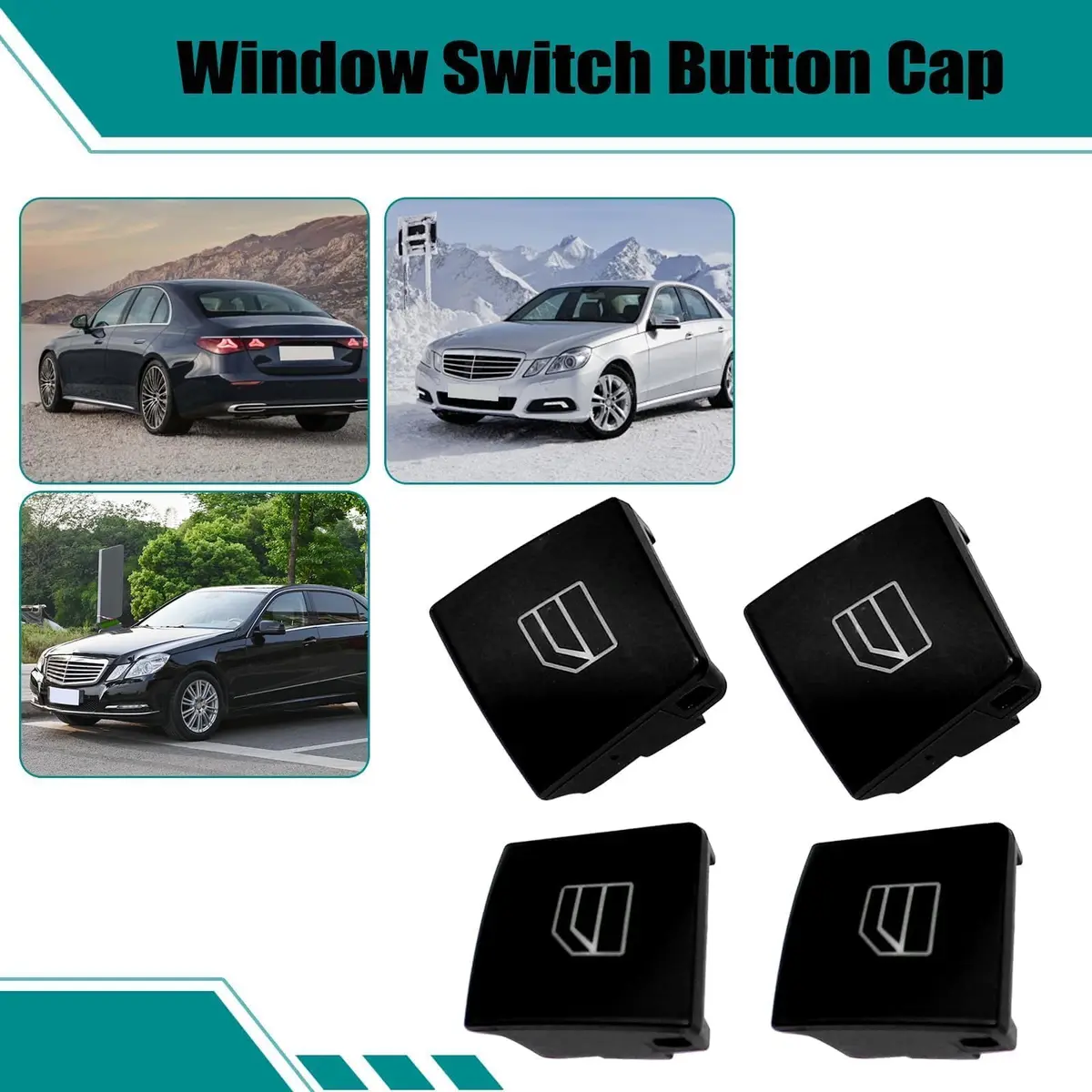 SecosAutoparts Power Window Switch Button Cap A2049055402 | Replaces OEM Part for Mercedes-Benz C/E-Class - view 7