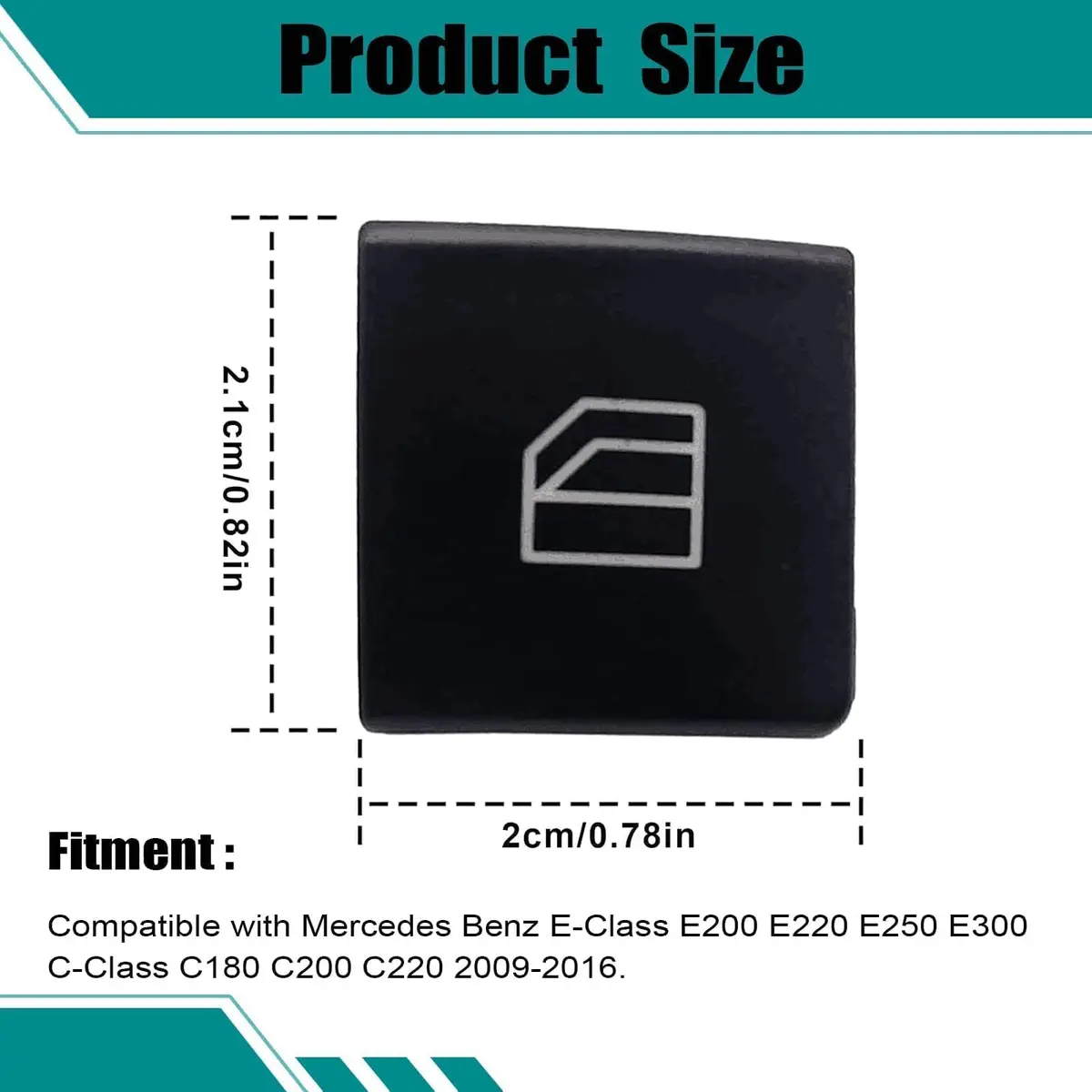 SecosAutoparts Power Window Switch Button Cap A2049055402 | Replaces OEM Part for Mercedes-Benz C/E-Class - view 4