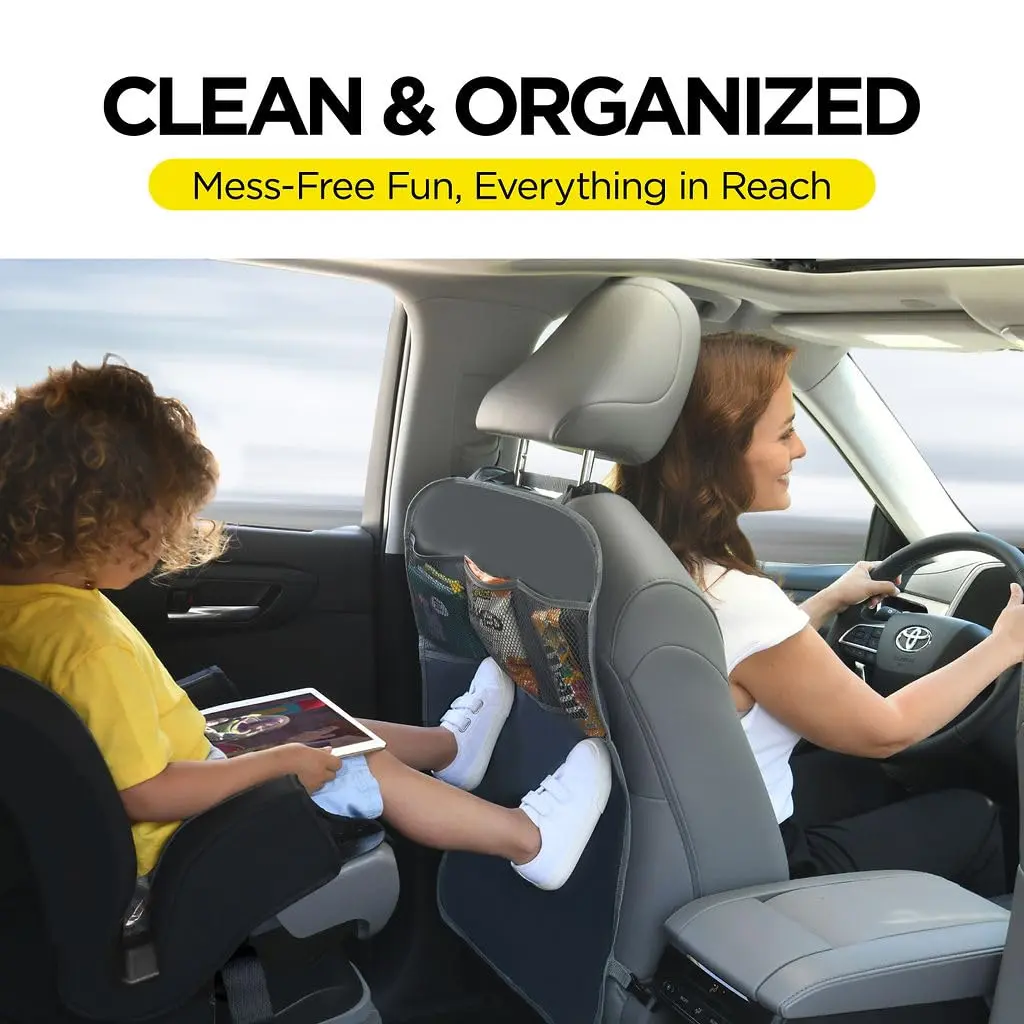lebogner Kicka Mats Back Seat Protector for Kids (Grey, 2-pack) | Easy Installation & All-Time Protection - view 4