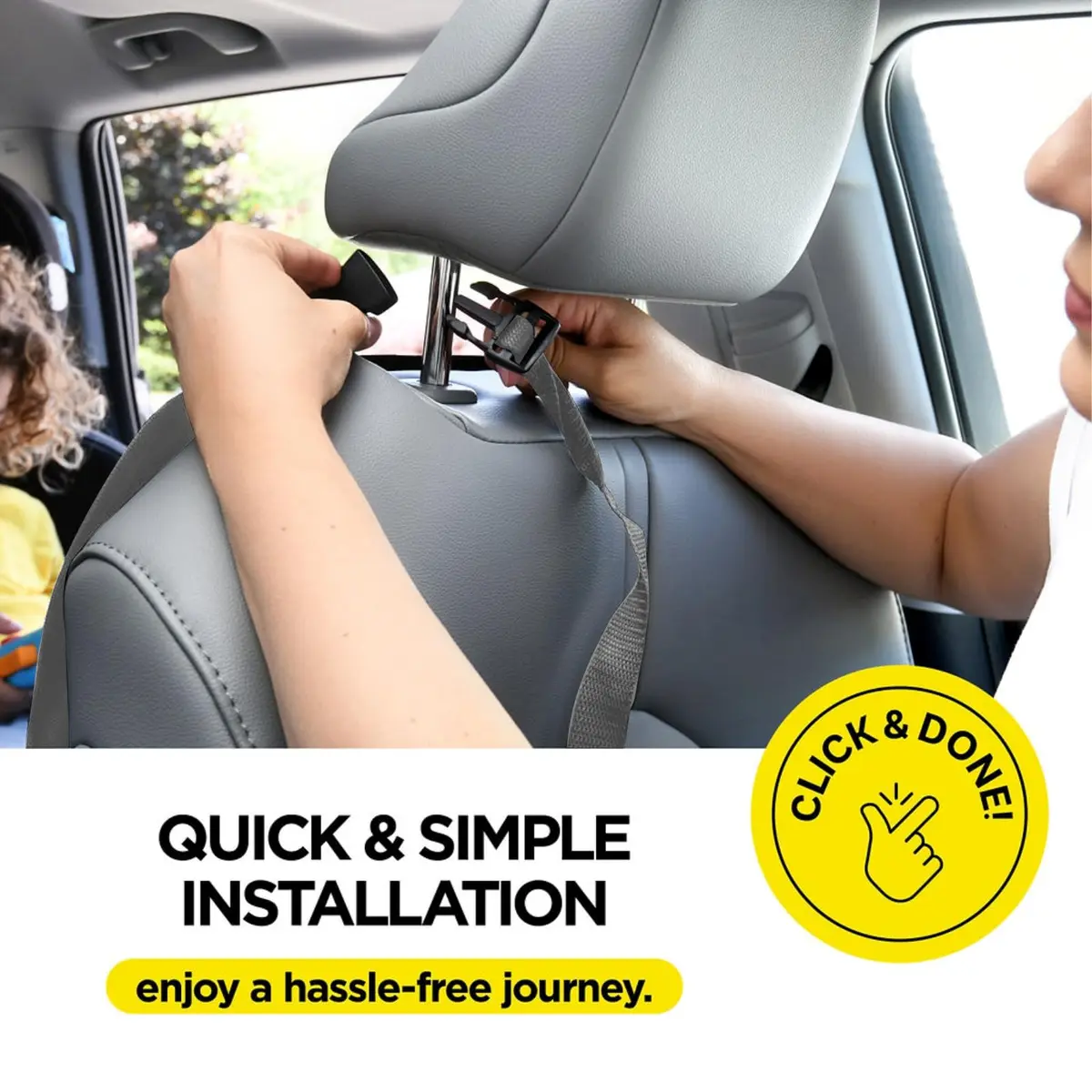 lebogner Kicka Mats Back Seat Protector for Kids (Grey, 2-pack) | Easy Installation & All-Time Protection - view 6