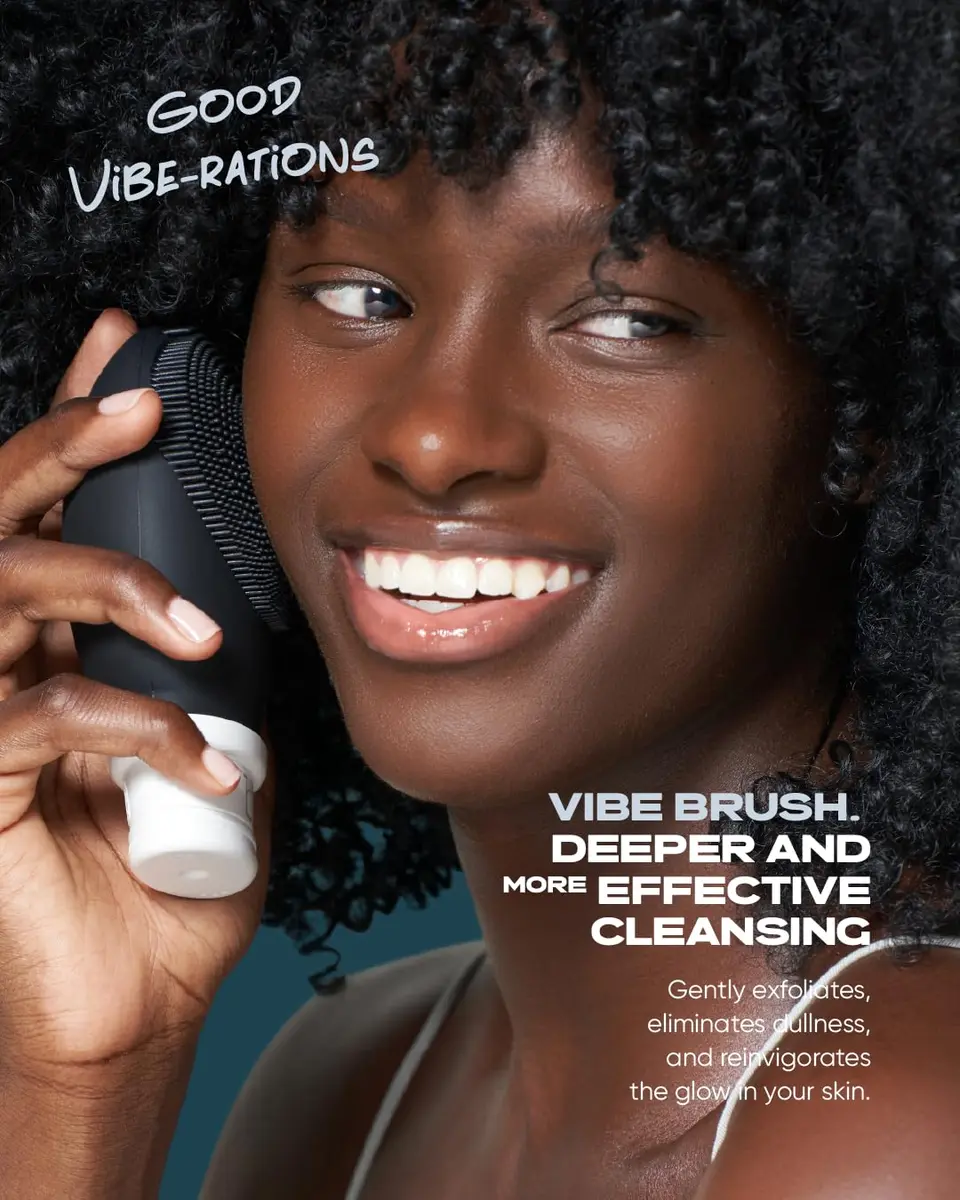 Buttah Skin by Dorion Renaud Buttah Vibe Cleansing Brush with Stand | Sonic Pulsating Face Brush for Deep Cleansing & Gentle Exfoliation - view 2
