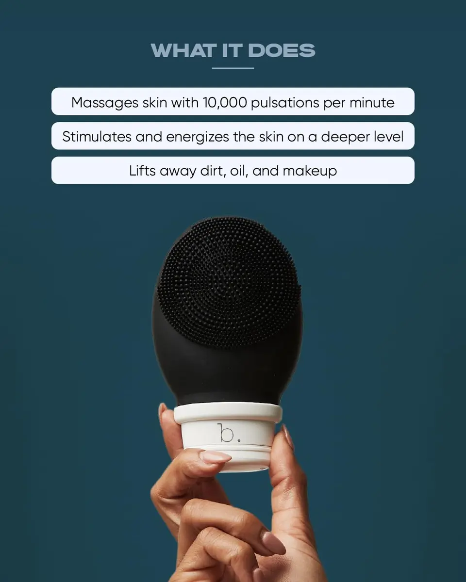 Buttah Skin by Dorion Renaud Buttah Vibe Cleansing Brush with Stand | Sonic Pulsating Face Brush for Deep Cleansing & Gentle Exfoliation - view 3