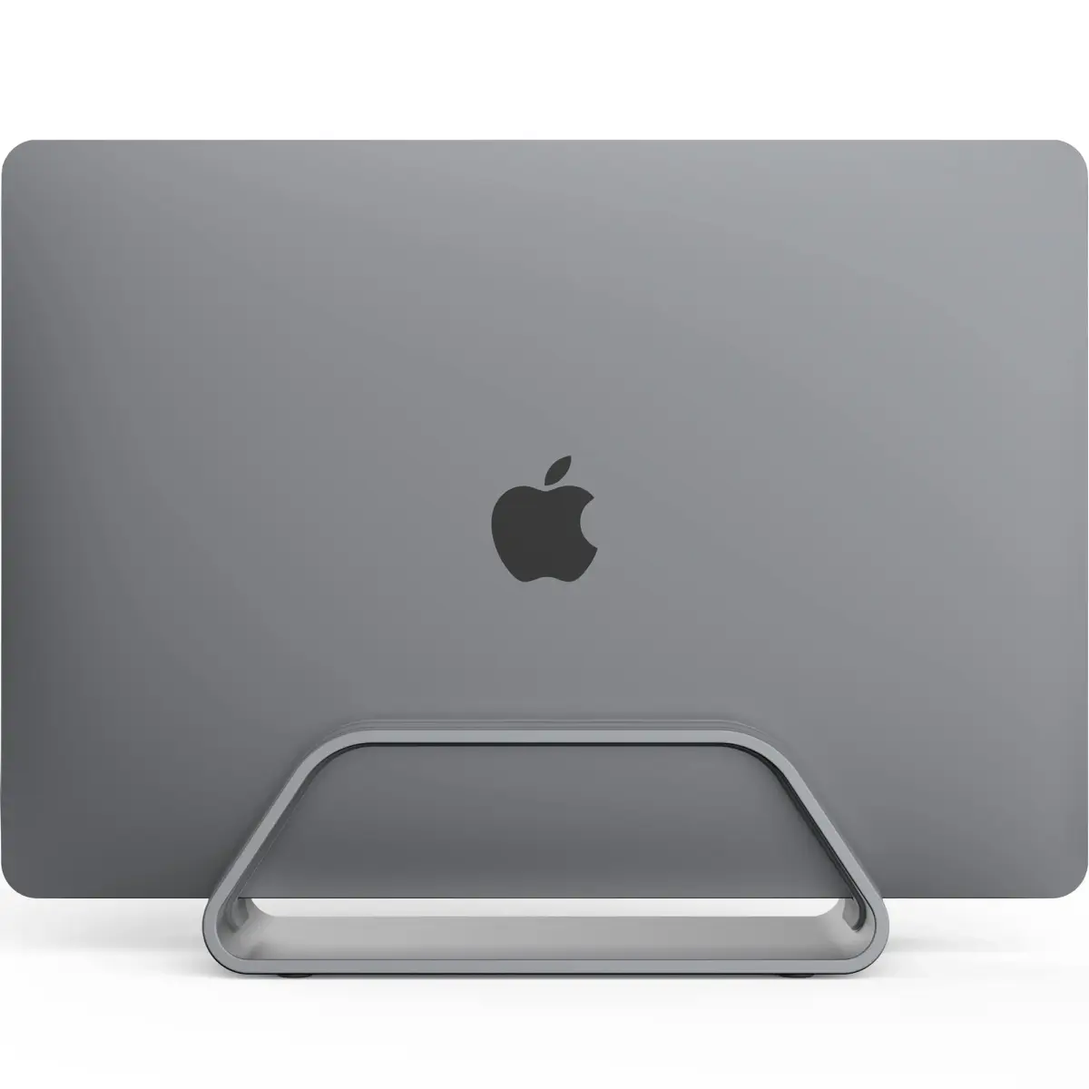 HumanCentric Vertical Laptop Stand for MacBook Pro & Air, Aluminium, Space Grey | Holds Laptops Securely in Closed Clamshell Mode - main product image