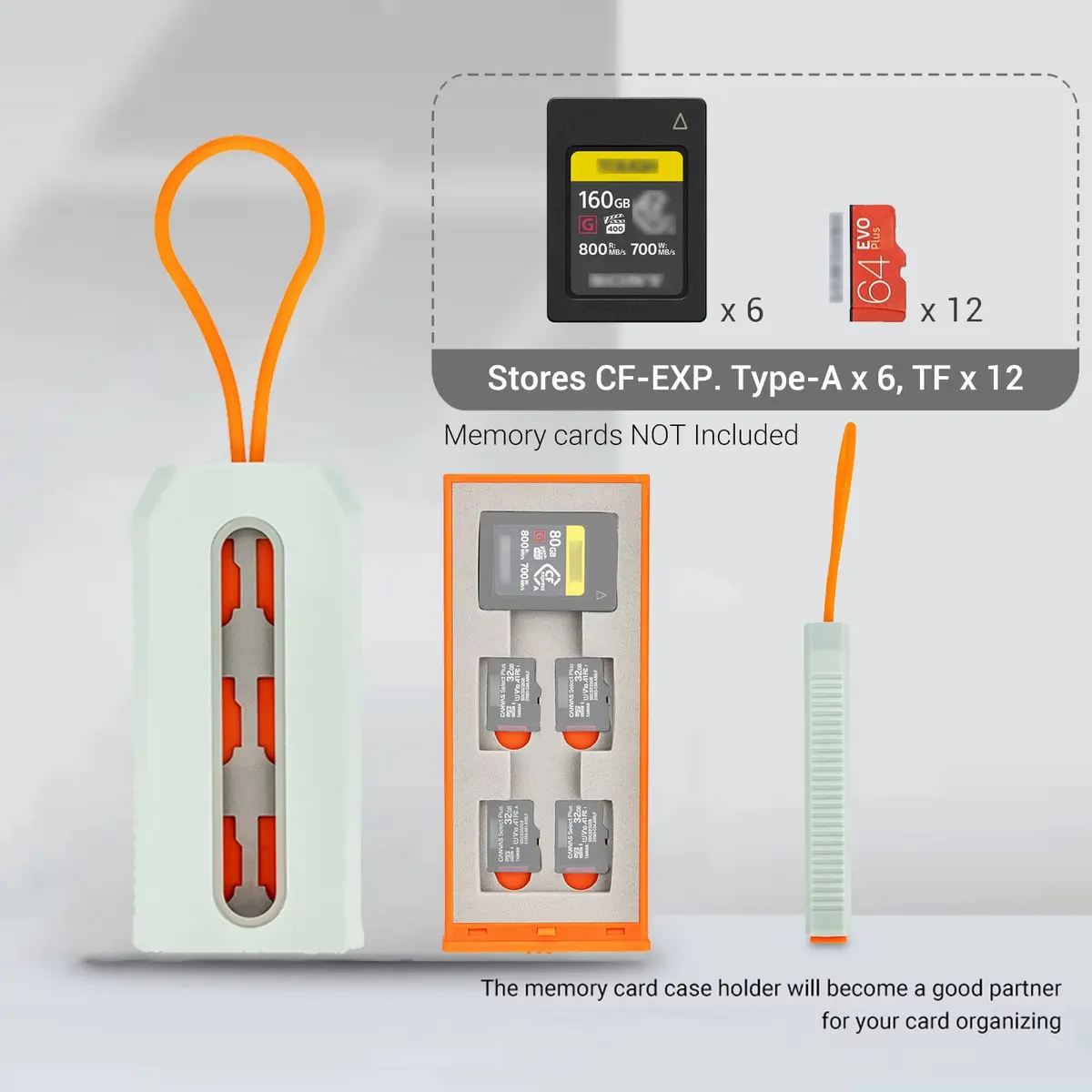 JJC Memory Card Case for 6 CFexpress Type A & 12 Micro SD Cards | Pop-up & Transparent Window - view 2