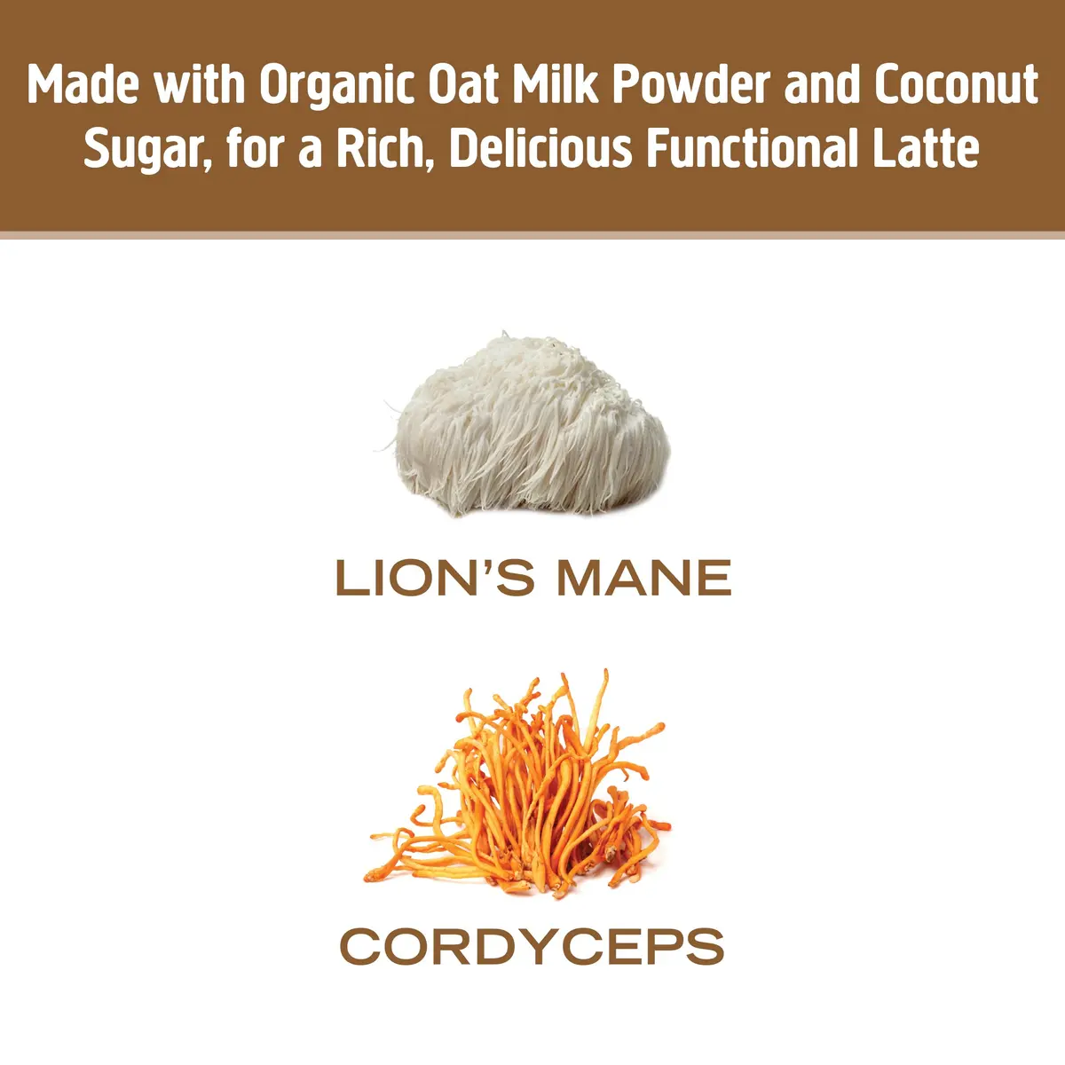 OM MUSHROOM SUPERFOOD Coffee Latte Blend 8.47 oz | Functional Mushroom Powder with Lion’s Mane & Cordyceps for Energy & Focus - view 7