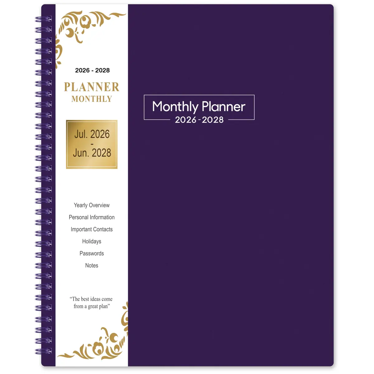 Coboll 2026-2028 Monthly Planner 8.5'' x 11'' | 2-Year Calendar with Thick Paper - main product image