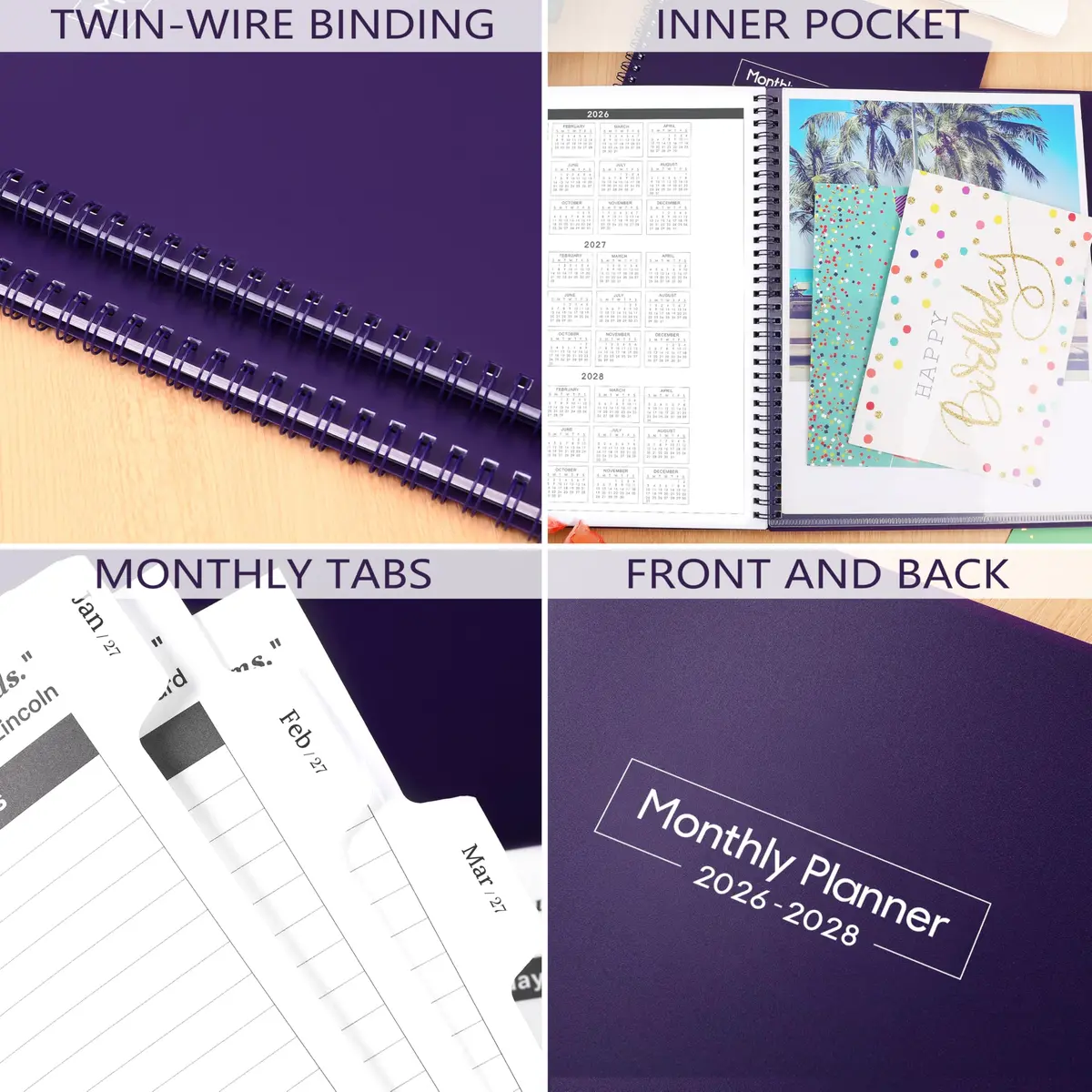 Coboll 2026-2028 Monthly Planner 8.5'' x 11'' | 2-Year Calendar with Thick Paper - view 6