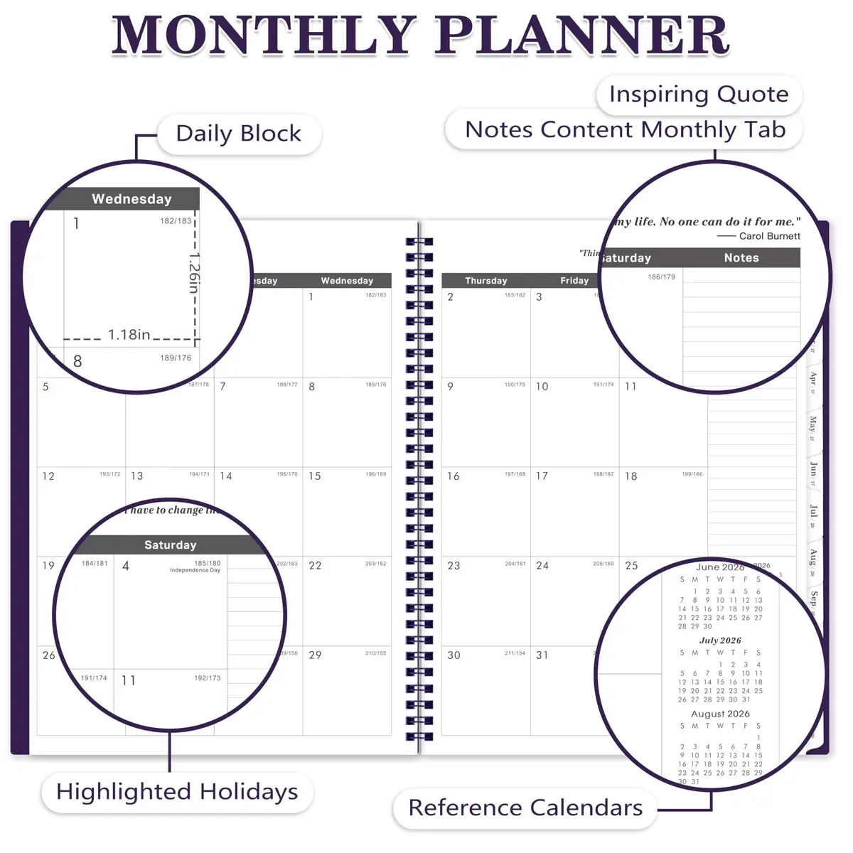 Coboll 2026-2028 Monthly Planner 8.5'' x 11'' | 2-Year Calendar with Thick Paper - view 3