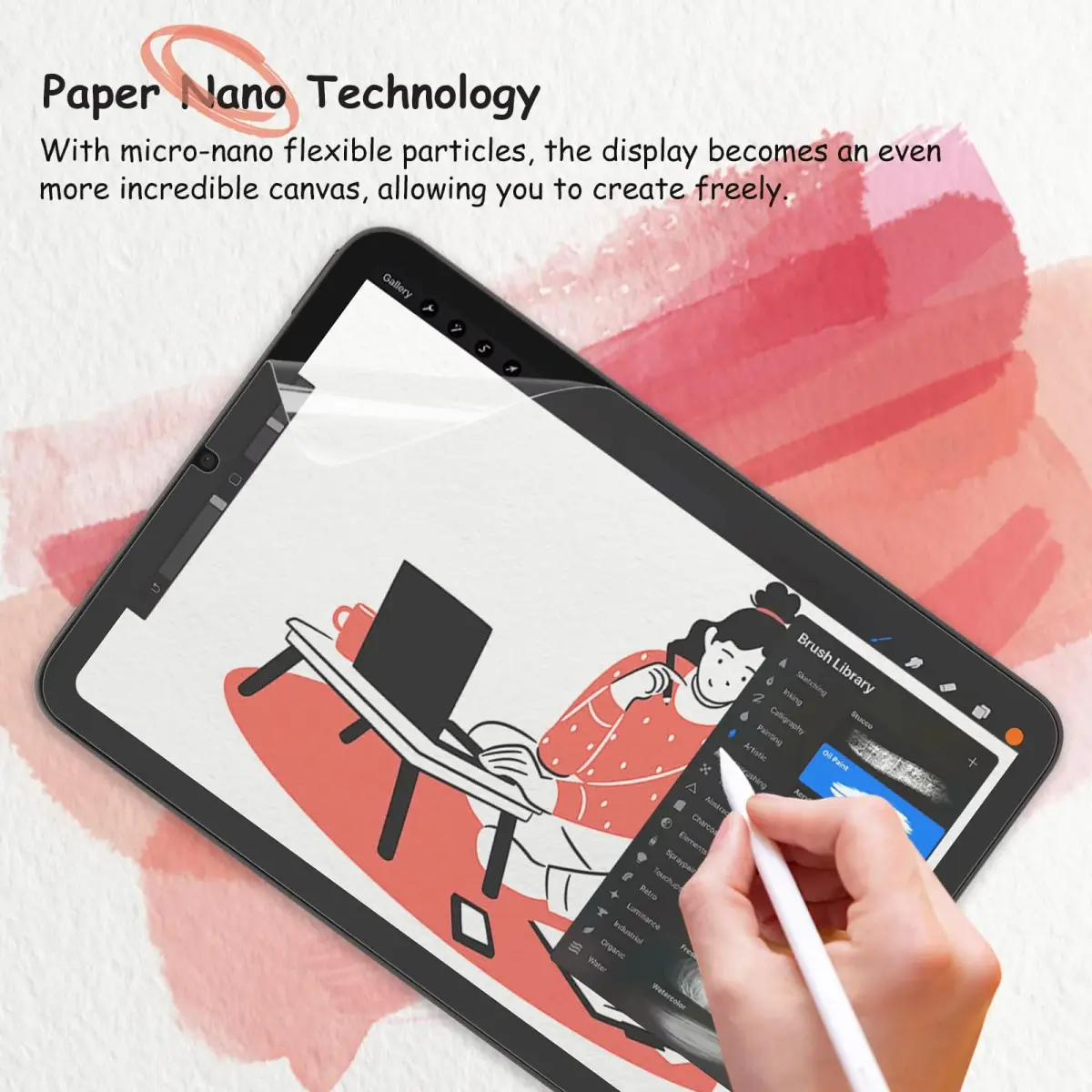 bersem Paperfeel Screen Protector for iPad Mini 7 (A17 Pro) / Mini 6 (8.3 inch) | Matte, Anti-Glare, Apple Pencil Compatible - view 4