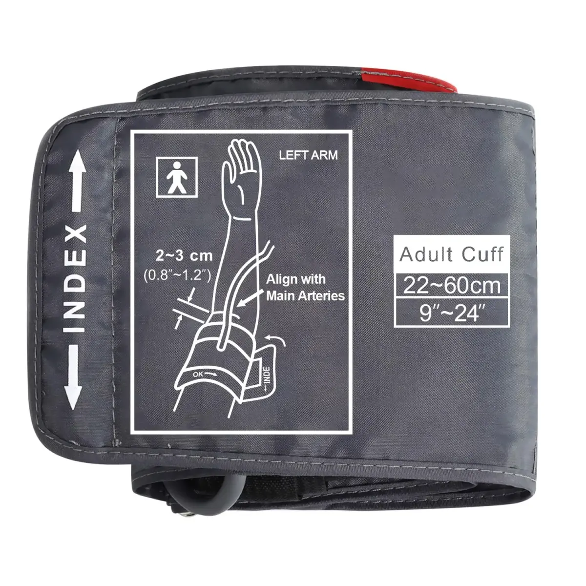 ELERA Extra Large Blood Pressure Cuff 22-60cm (9"-24") | Compatible XL Replacement Cuff with 6 Connectors - main product image