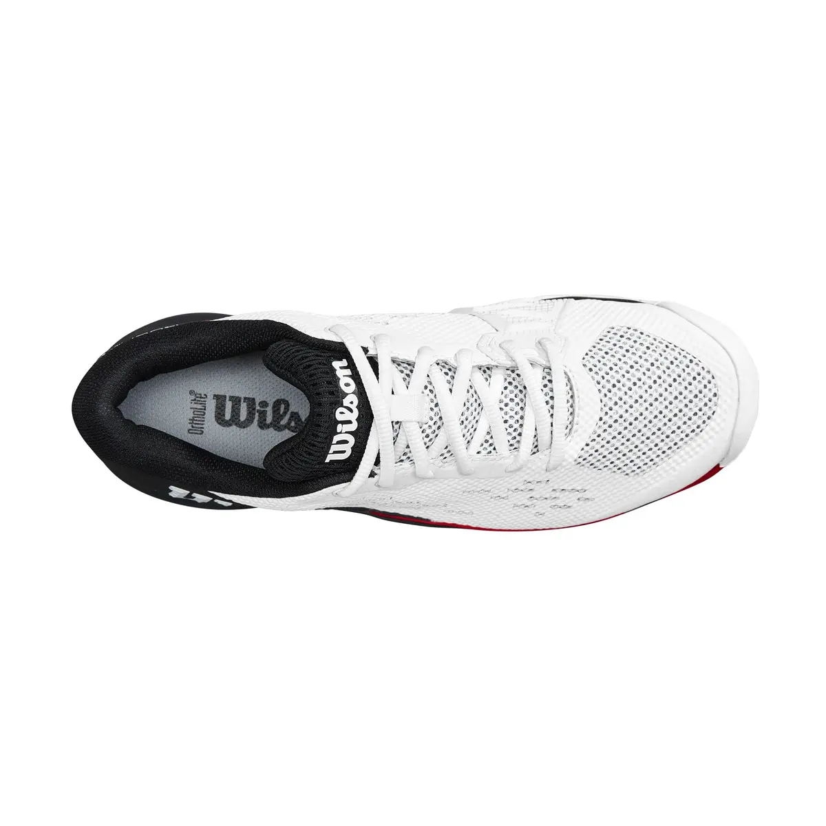 Wilson Rush Pro Ace Men's Tennis Shoe - White/Black/Poppy Red | All Court Stability & Comfort (70-120 chars) - view 8