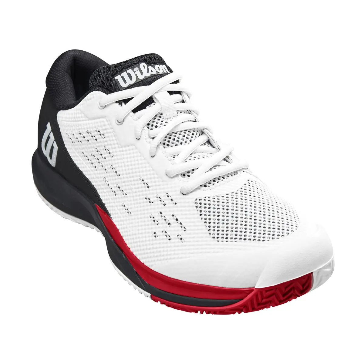 Wilson Rush Pro Ace Men's Tennis Shoe - White/Black/Poppy Red | All Court Stability & Comfort (70-120 chars) - view 2