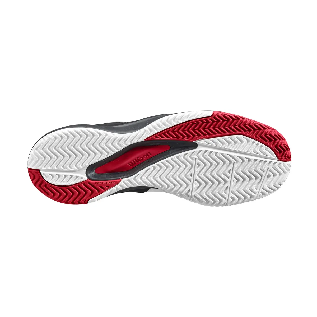 Wilson Rush Pro Ace Men's Tennis Shoe - White/Black/Poppy Red | All Court Stability & Comfort (70-120 chars) - view 5