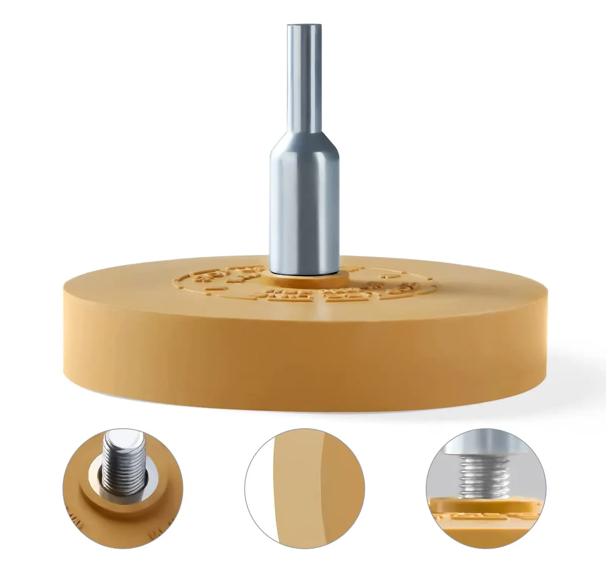 S SATC Decal Remover Eraser Wheel 2-Pack with Drill Adapter Kit | Removes Vinyl, Pinstripes & Graphics - view 2