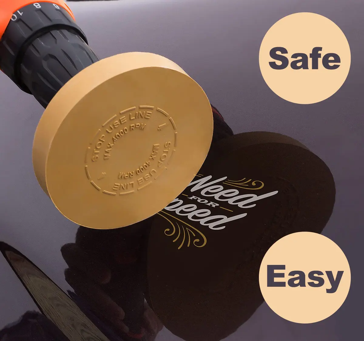 S SATC Decal Remover Eraser Wheel 2-Pack with Drill Adapter Kit | Removes Vinyl, Pinstripes & Graphics - view 3
