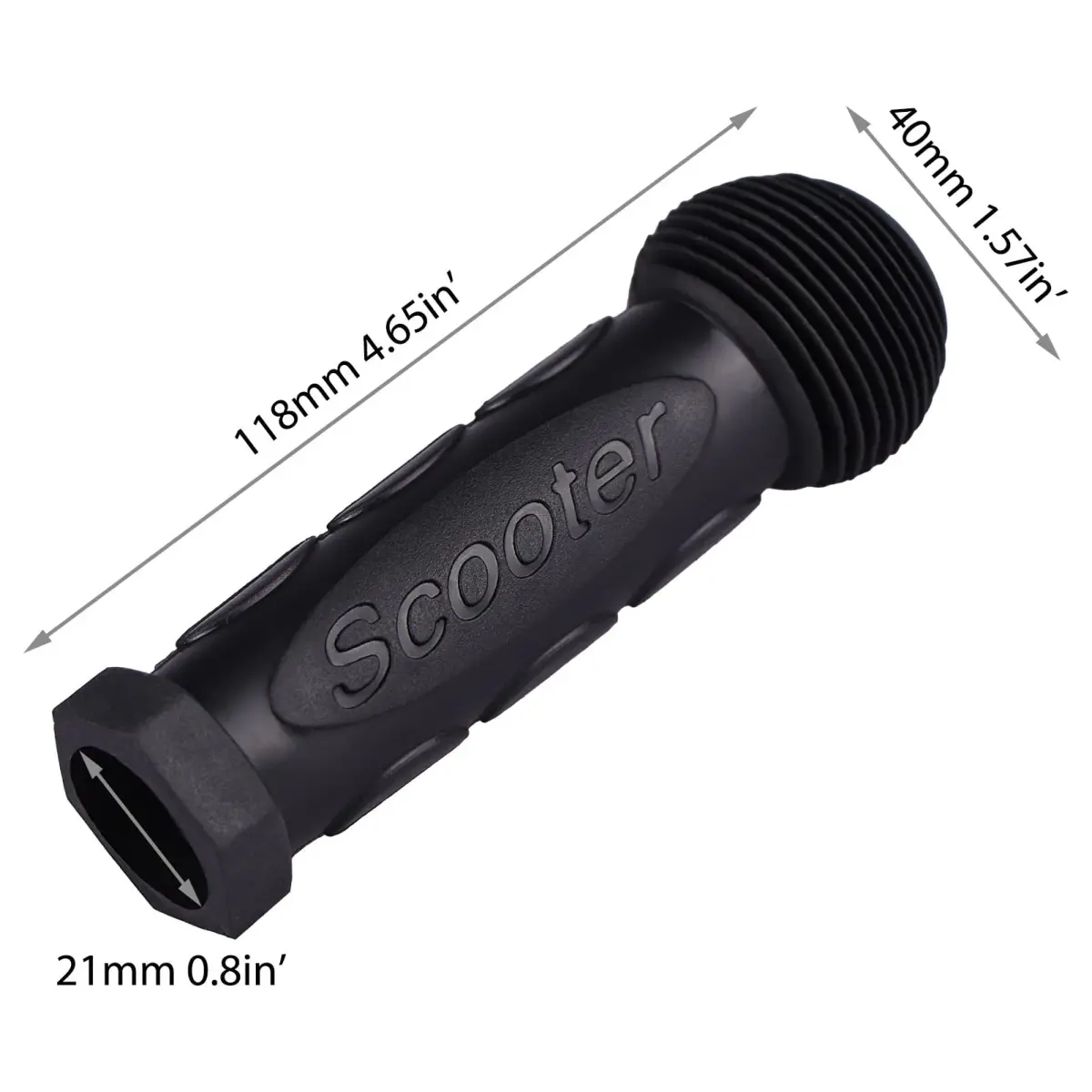 Gladeer Kids Scooter Handle Grips Replacement Handlebars for 21-24mm Bars, 2-Pack (Black) - view 4