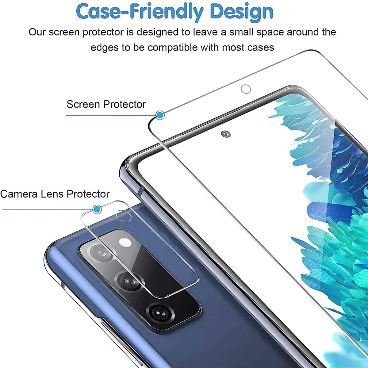 Arshek Tempered Glass Screen Protector and Camera Protector for Samsung Galaxy S20 FE 5G/4G | 6 Pack - view 6
