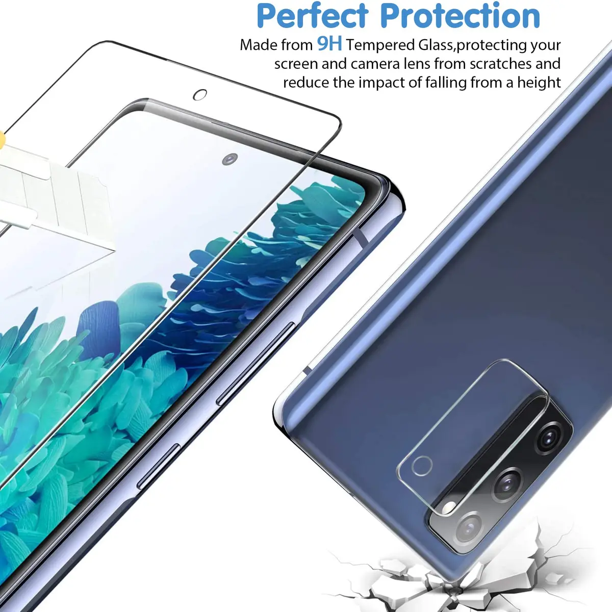 Arshek Tempered Glass Screen Protector and Camera Protector for Samsung Galaxy S20 FE 5G/4G | 6 Pack - view 7