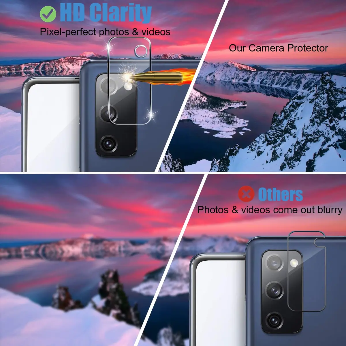 Arshek Tempered Glass Screen Protector and Camera Protector for Samsung Galaxy S20 FE 5G/4G | 6 Pack - view 3