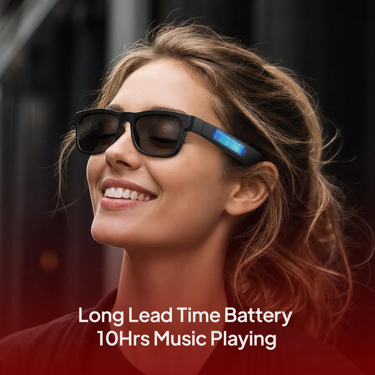 OhO Open Ear Smart Glasses, Bluetooth 5.0 Sunglasses with UV400 Polarized Lenses & Voice Control | 34g (1.2oz) - view 3