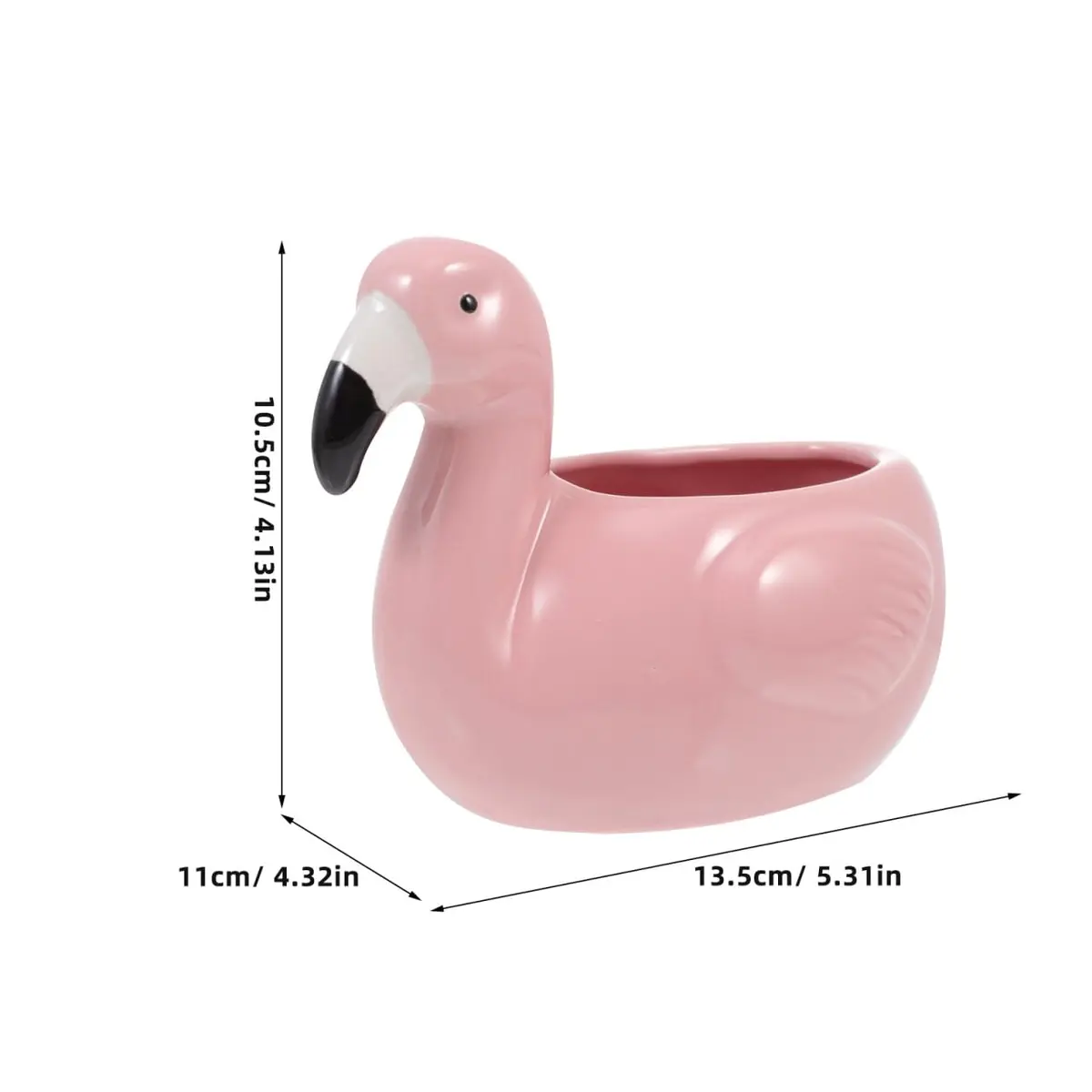 IMIKEYA Ceramic Flamingo Tiki Mug 10.5cm (4.13in) | Unique Hawaiian Party Drinkware - view 5